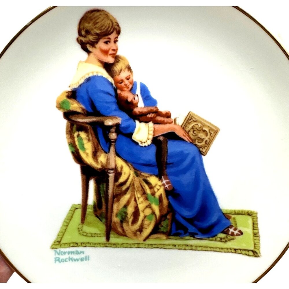 Vintage Norman Rockwell Museum "Bedtime" Decorative Plate Nostalgia